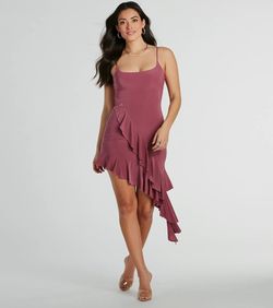 Style 05101-2965 Windsor Pink Size 0 Tall Height Sorority Spaghetti Strap Cocktail Dress on Queenly