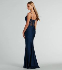 Style 05002-8062 Windsor Blue Size 0 05002-8062 Prom Floor Length Wedding Guest Mermaid Dress on Queenly