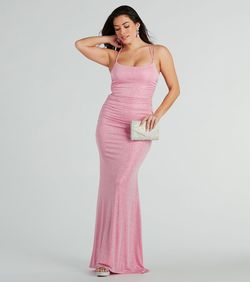 Style 05002-7997 Windsor Pink Size 8 Jersey Prom Wedding Guest Mermaid Dress on Queenly