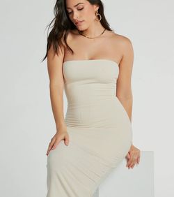 Style 05102-5599 Windsor White Size 12 Bachelorette Bridal Shower Fitted Sorority Cocktail Dress on Queenly