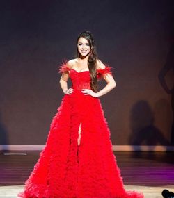 Sherri Hill Red Size 4 Floor Length Quinceanera Medium Height Ball gown on Queenly