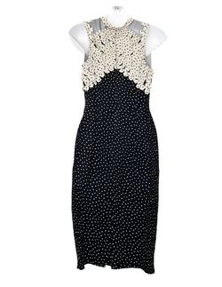 Style 1-1195011215-2168 Byron Lars Black Size 8 Jersey Sheer Lace Cocktail Dress on Queenly
