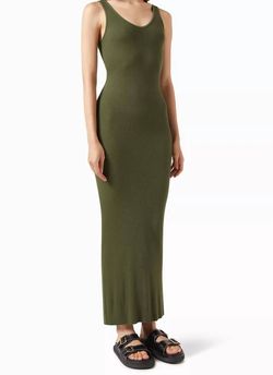 Style 1-1278973755-3236 Enza Costa Green Size 4 Jersey Straight Dress on Queenly