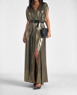 Style 1-1282138007-2791 ELAN Gold Size 12 Tall Height Plus Size Straight Dress on Queenly
