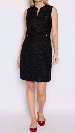 Style 1-1290372579-3775 SAIL to SABLE Black Size 16 Mini Tweed Plus Size Summer Cocktail Dress on Queenly