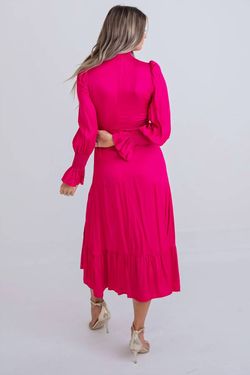 Style 1-134529967-2901 Karlie Pink Size 8 Long Sleeve Silk Side Slit Cocktail Dress on Queenly
