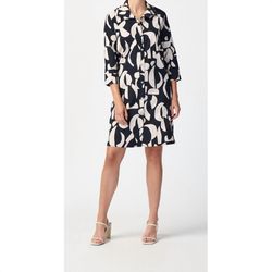 Style 1-1381857541-397 Joseph Ribkoff Black Size 14 Free Shipping Print Tall Height Plus Size Cocktail Dress on Queenly