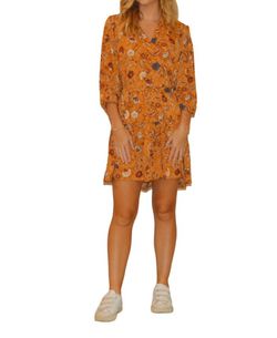 Style 1-1555027023-3236 Veronica M Orange Size 4 Print Mini Cocktail Dress on Queenly