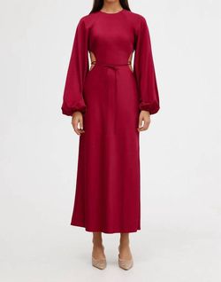 Style 1-175520264-2168 SIGNIFICANT OTHER Red Size 8 Sleeves Polyester Straight Dress on Queenly