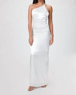 Style 1-1813667240-3236 IN THE MOOD FOR LOVE White Size 4 Floor Length Military Straight Dress on Queenly