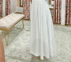 Style 1-2201610436-2791 NIA White Size 12 Floor Length Engagement Military V Neck Jersey Straight Dress on Queenly