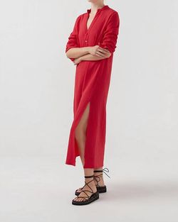 Style 1-2320787736-3011 Bird & Knoll Red Size 8 Free Shipping Military Straight Dress on Queenly