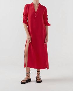 Style 1-2320787736-3011 Bird & Knoll Red Size 8 Free Shipping Military Straight Dress on Queenly
