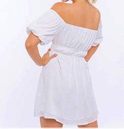 Style 1-250234333-3236 GILLI White Size 4 Casual Tall Height Bachelorette Mini Cocktail Dress on Queenly