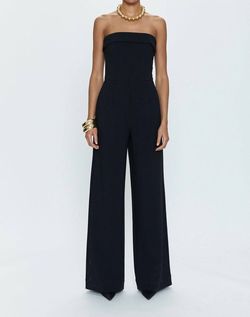 Style 1-2758946933-3855 PISTOLA Black Size 0 Floor Length Tall Height Spandex Jumpsuit Dress on Queenly