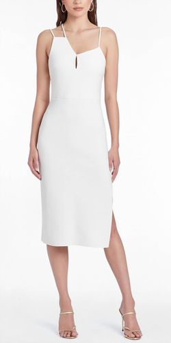 Style 1-2982655342-2696 Amanda Uprichard White Size 12 Polyester Tall Height Side Slit Cocktail Dress on Queenly
