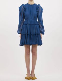 Style 1-3404700293-649 Ulla Johnson Royal Blue Size 2 Sleeves Free Shipping Cocktail Dress on Queenly