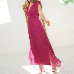 Style 1-3442669875-2793 Karina Grimaldi Pink Size 12 Barbiecore Floor Length Straight Dress on Queenly