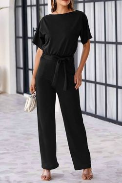 Style 1-3518255034-2696 dear lover Black Size 12 Jersey Polyester Plus Size Jumpsuit Dress on Queenly
