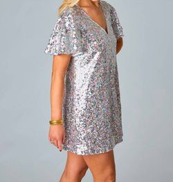Style 1-3975825974-3855 BUDDYLOVE Silver Size 0 Keyhole Mini Sequined Cocktail Dress on Queenly