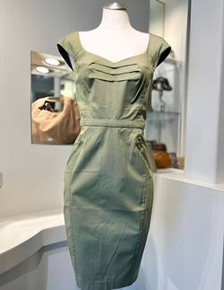 Style 1-4256963253-1901 Byron Lars Green Size 6 Tall Height Cap Sleeve Cocktail Dress on Queenly