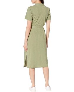 Style 1-556717718-2901 mododoc Green Size 8 Sleeves Belt Pockets Cocktail Dress on Queenly
