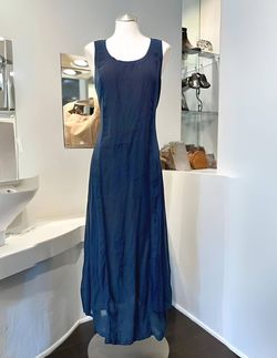 Style 1-739879883-2696 European Culture Blue Size 12 Tall Height Navy Free Shipping Straight Dress on Queenly