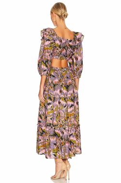 Style 1-858151582-3471 Cleobella Purple Size 4 Print Tall Height Cocktail Dress on Queenly