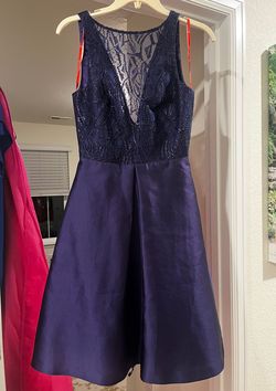 Monique Lhuillier Purple Size 0 Flare Pageant Cocktail Dress on Queenly