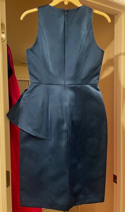 Shoshana Blue Size 0 Jersey High Neck Cocktail Dress on Queenly
