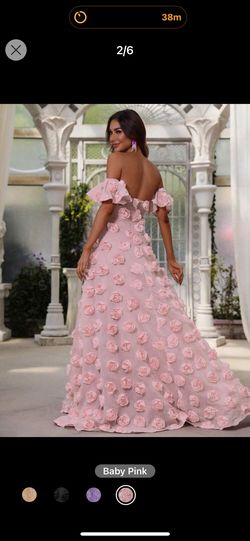 Faeriesty Pink Size 0 Black Tie Jersey Floor Length Straight Dress on Queenly