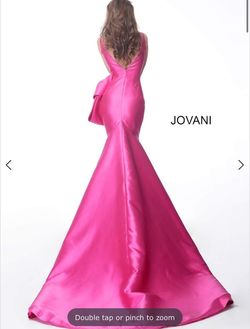 Jovani Blue Size 6 Plunge Mermaid Dress on Queenly