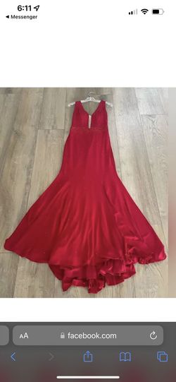 Jovani Red Size 6 Military Free Shipping Mermaid Dress on Queenly