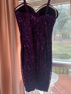 La Femme Purple Size 2 Mini Nightclub Prom Cocktail Dress on Queenly