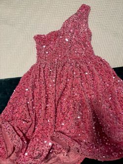 Faeriesty Pink Size 8 Sequined Homecoming Appearance Cocktail Dress on Queenly