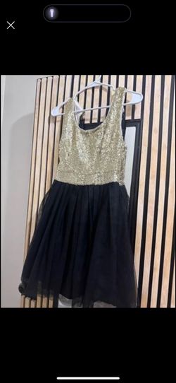 Windsor Black Size 0 Jersey Swoop Appearance Sequined Short Height Ball gown on Queenly
