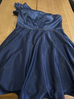 Mac Duggal Blue Size 20 Flare Nightclub Cocktail Dress on Queenly