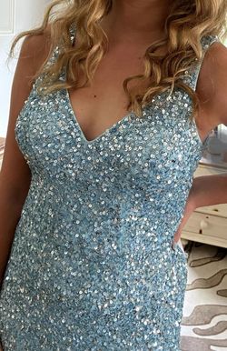 Mac Duggal Blue Size 0 Tall Height 50 Off Train Dress on Queenly