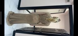 Sherri Hill Nude Size 0 Sleeves Shiny Two Piece Mermaid Dress on Queenly