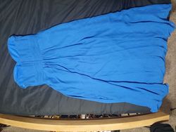 Christina Wu Blue Size 12 Military Straight Dress on Queenly