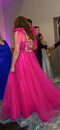 Coya Pink Size 12 Prom Free Shipping Tall Height Ball gown on Queenly