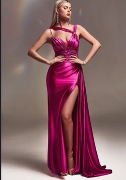 Cinderella Divine Pink Size 4 Square Neck Prom Floor Length Mermaid Dress on Queenly