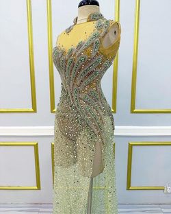 Rian Fernandez Green Size 0 Jersey One Shoulder A-line Dress on Queenly