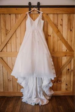 Martin Thornburg White Size 20 Plus Size Tulle Shiny Sweetheart Floor Length A-line Dress on Queenly