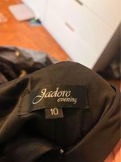 Jadore Black Size 10 Floor Length Jersey Straight Dress on Queenly