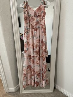 Lulus Pink Size 4 Prom Plunge Jersey Straight Dress on Queenly