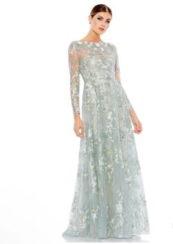 Style Style #A67498 Mac Duggal Multicolor Size 8 Long Sleeve Pageant Free Shipping Floor Length A-line Dress on Queenly