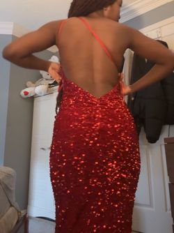 Portia and Scarlett Red Size 0 One Shoulder Prom Jersey Mermaid Dress on Queenly