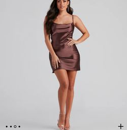 Style D13372 Windsor Brown Size 8 Silk D13372 Cocktail Dress on Queenly