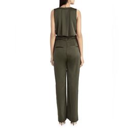 Rachel Roy Green Size 12 50 Off Plunge Polyester Pockets Jumpsuit Dress on Queenly